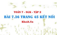 Bài 7.36 trang 45 Toán 7 Kết nối tri thức Tập 2